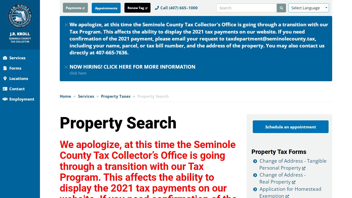 Property Search | Seminole County Tax Collector - Donuts